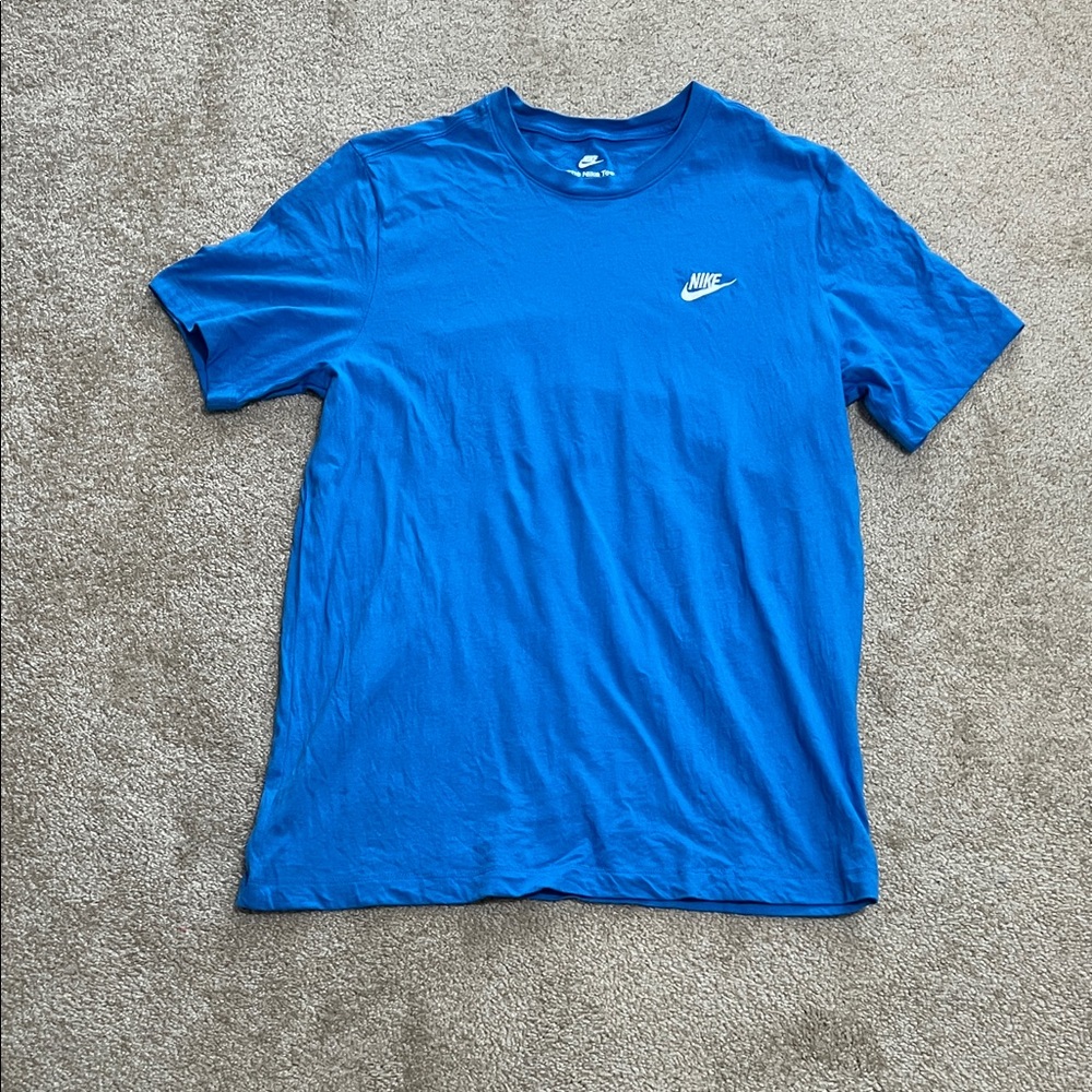 Nike Royal Blue Short Sleeve Crew Tee with White Swoosh